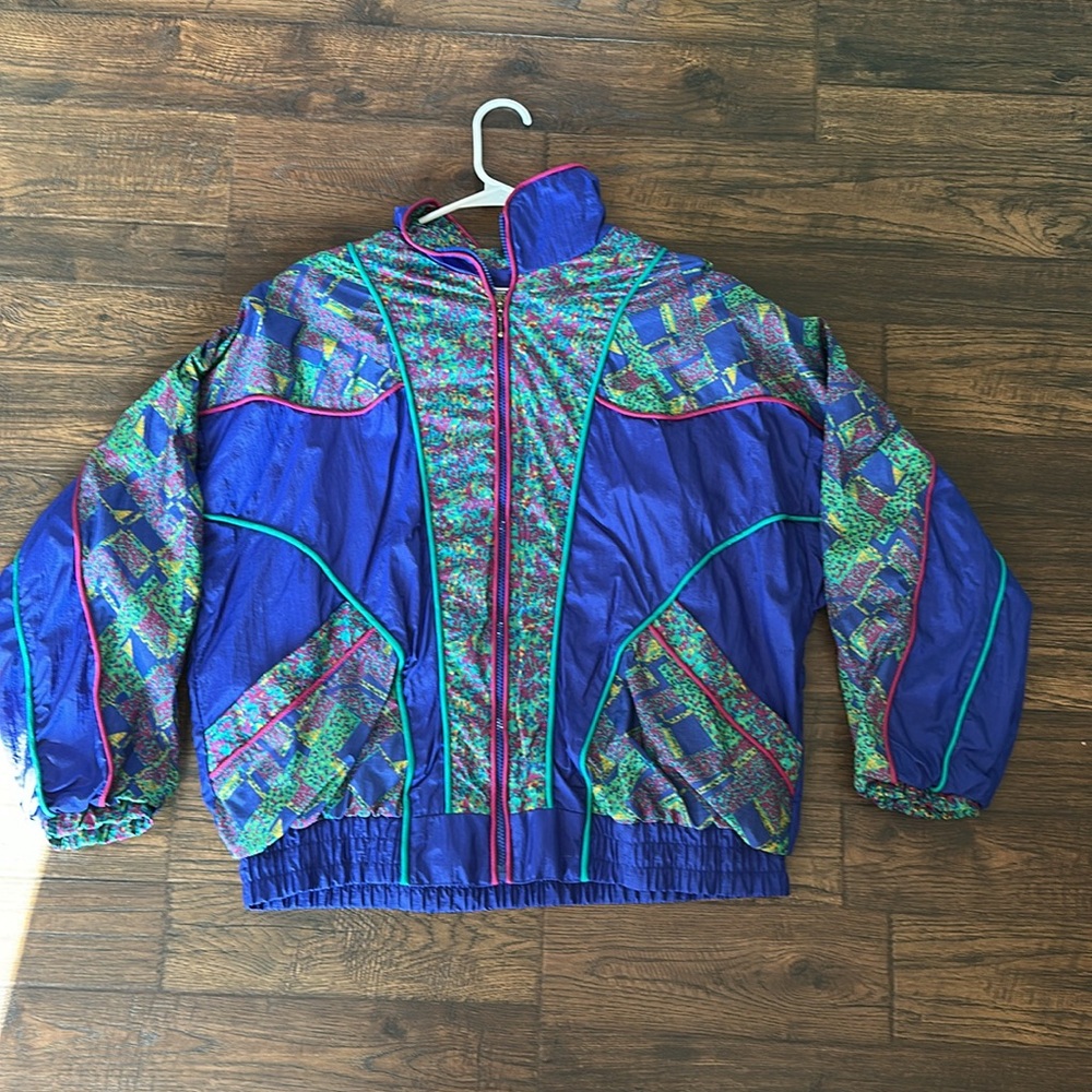 Vintage 80s Westbound Sports Nylon Lightweight Windbreaker Fall Jacket Size XL